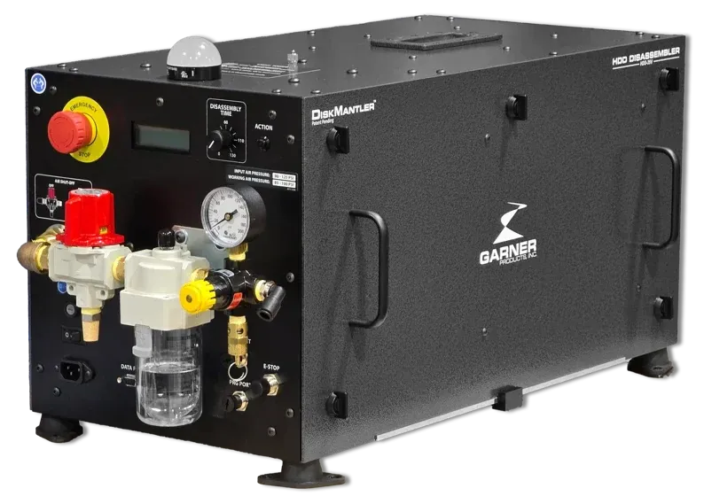 Garner vertical DiskMantler, front with compressed-air connection