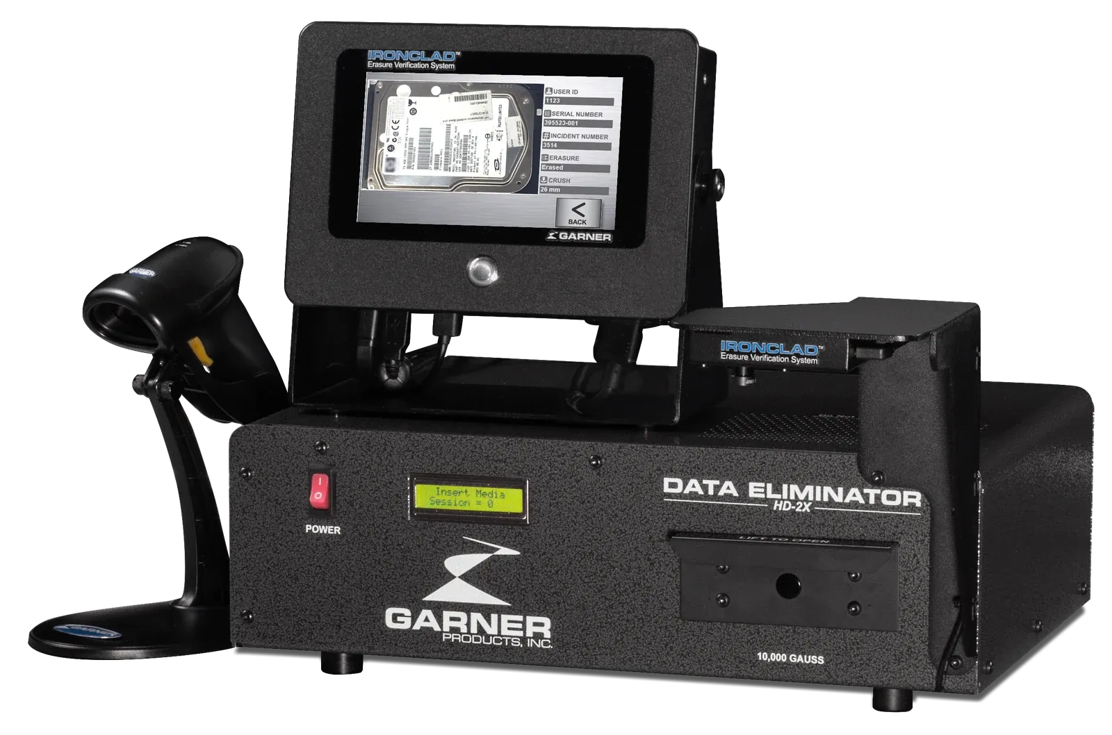 Garner HD-2XTE con touchscreen IRONCLAD e lettore di codici a barre
